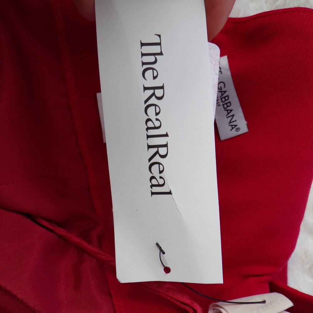 Dolce & Gabbana red pencil sheath dress 44/ M - Picture 10 of 10